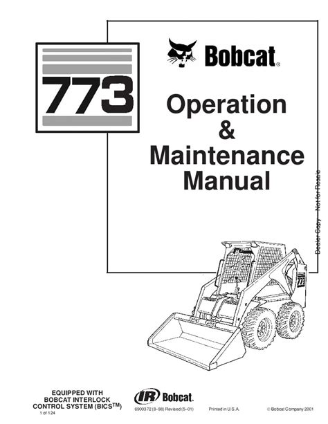 bobcat 773 operators manual pdf